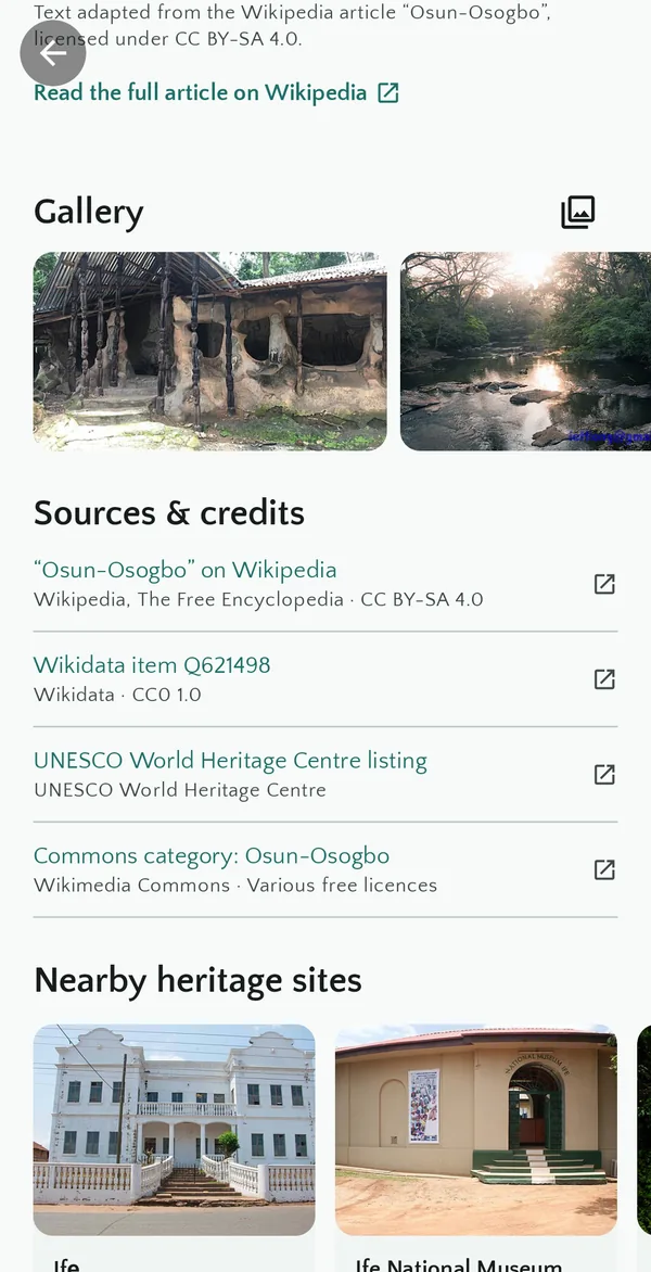 Sources and nearby sites